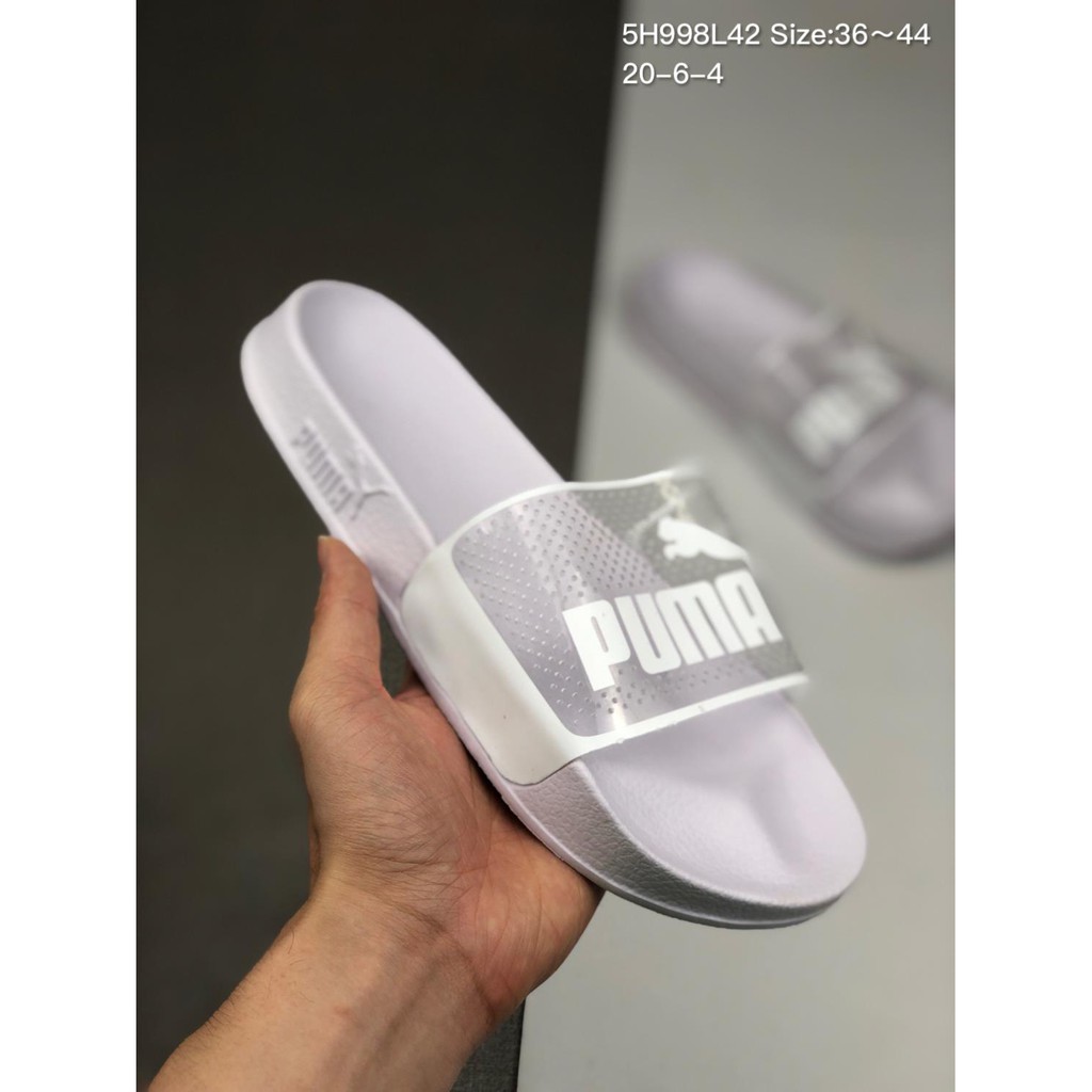 puma slippers transparent