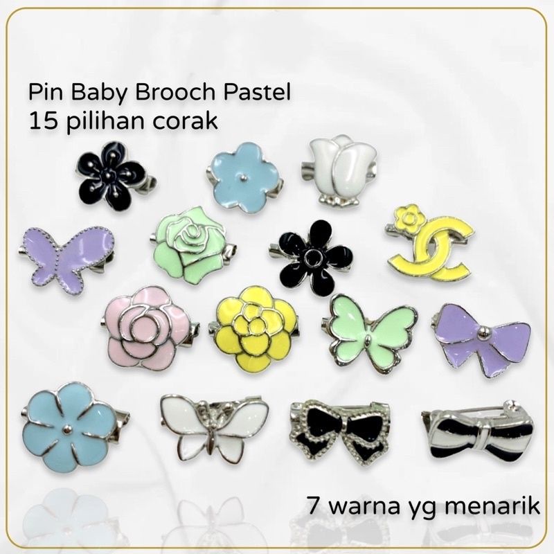 10pcs Colorful Kerongsang Pastel Comel Pin Tudung Korean Brooch Cute Fashion