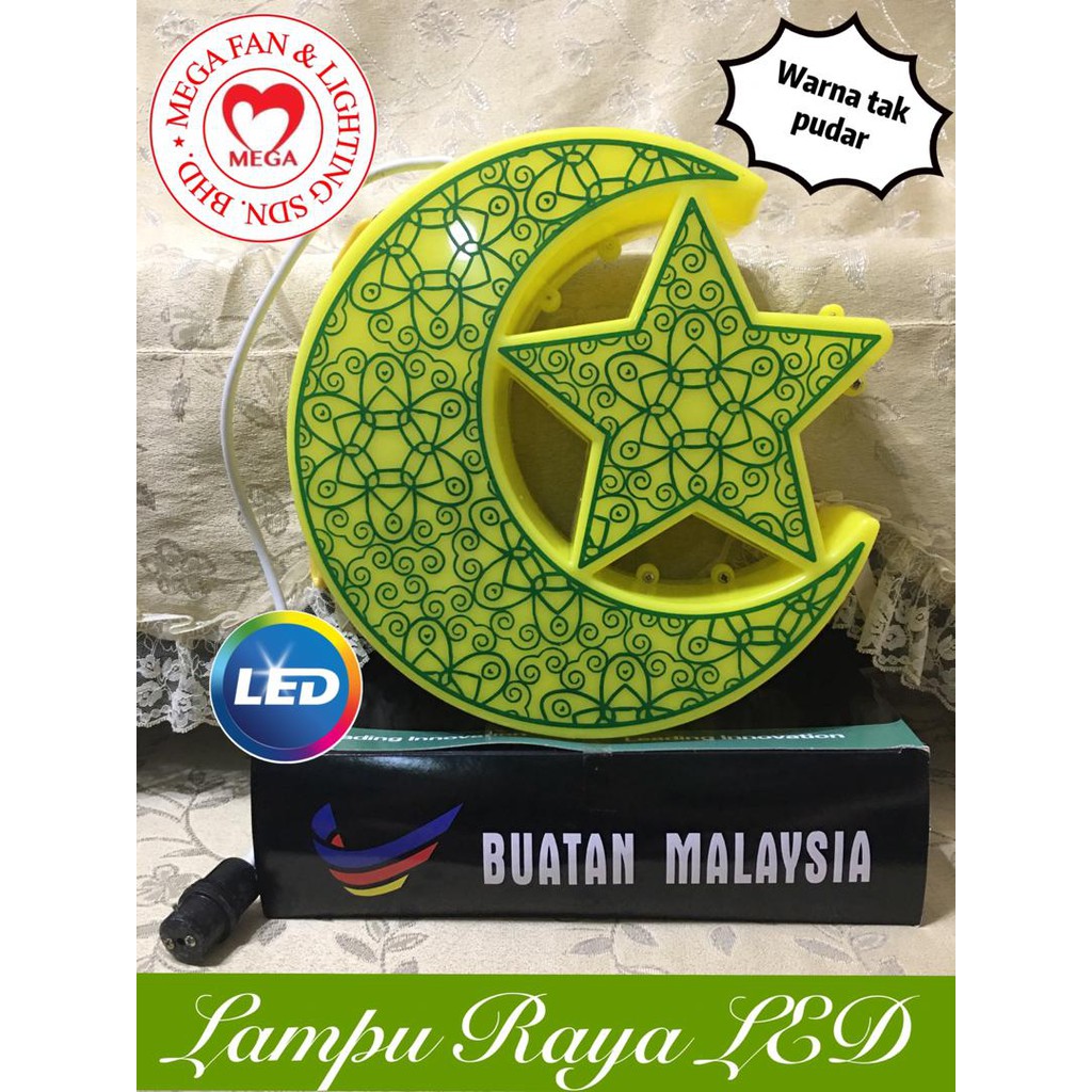 Lampu Raya Led Bulan Bintang Made In Malaysia Shopee Malaysia