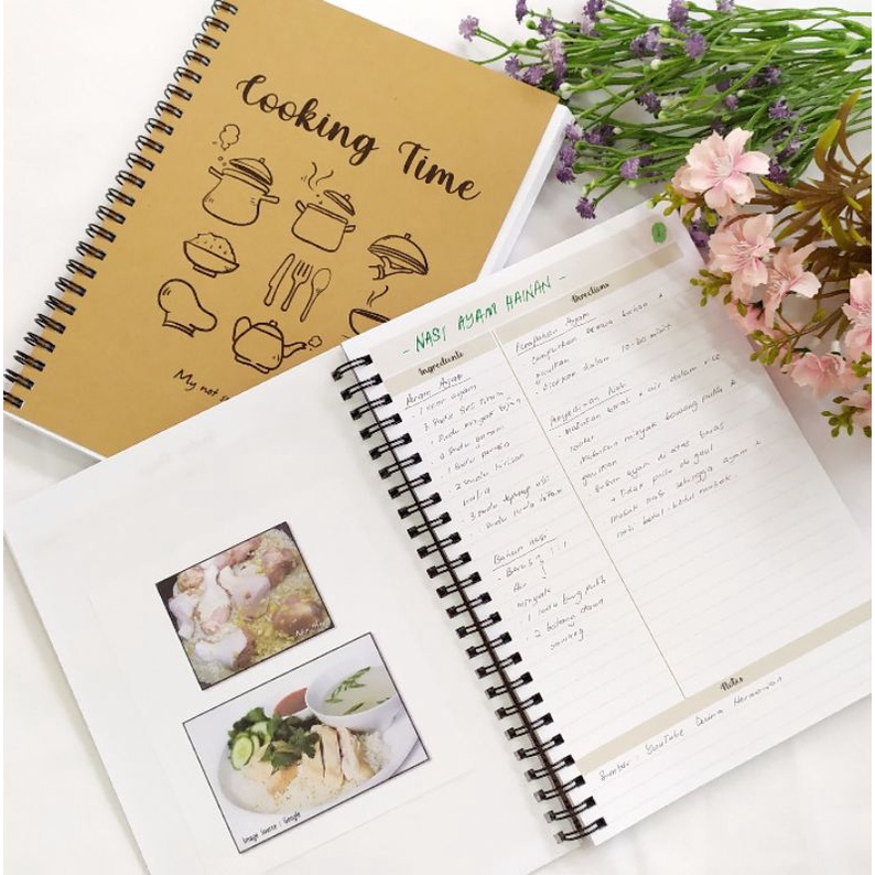 Notebook A5 Template Cooking Buku Resepi Masakan