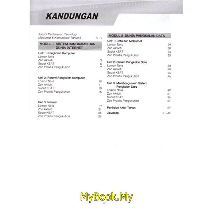 MyB Buku Latihan/Aktiviti : Modul - Teknologi Maklumat 