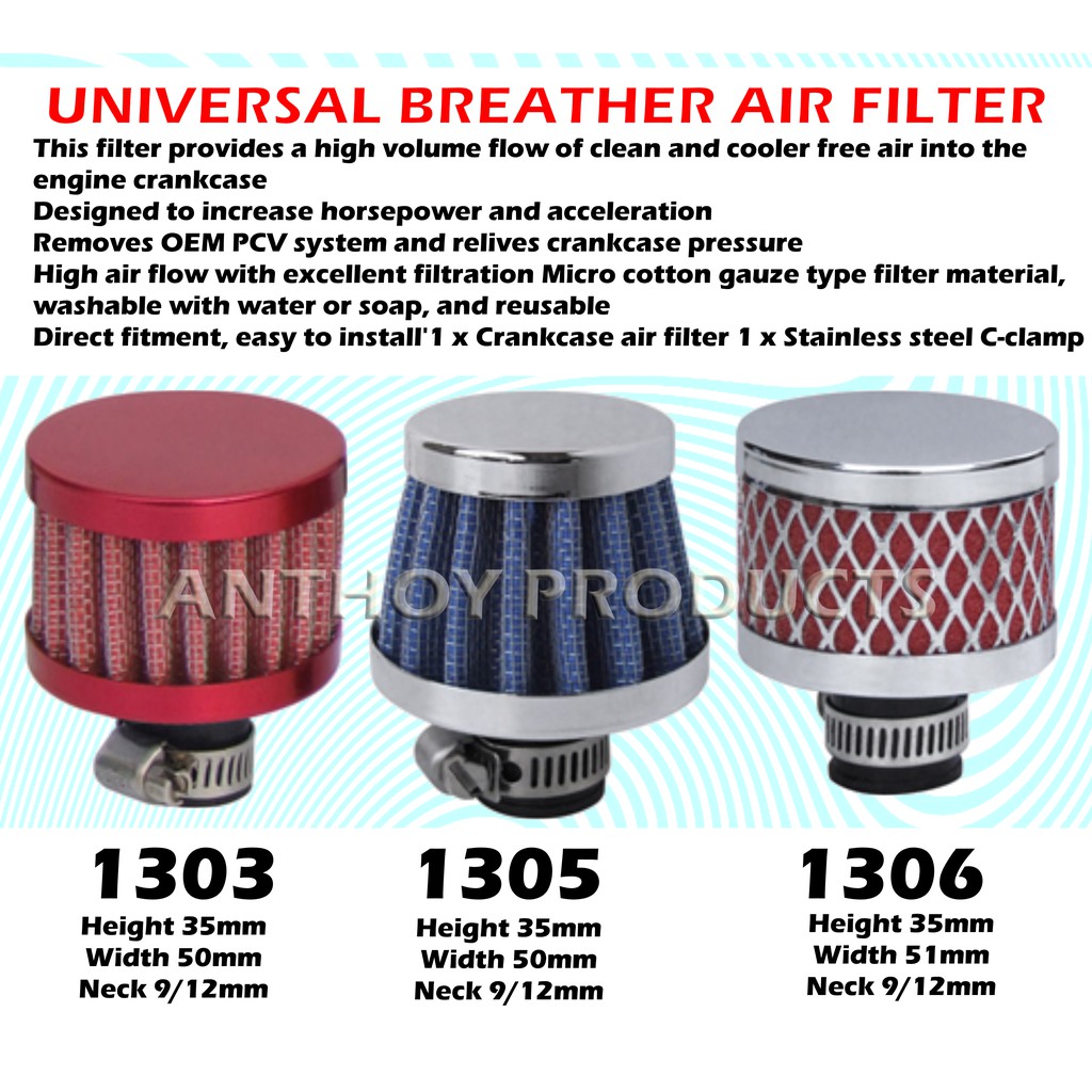 nissan filter axia air filter Universal Breather Filter for Cars and