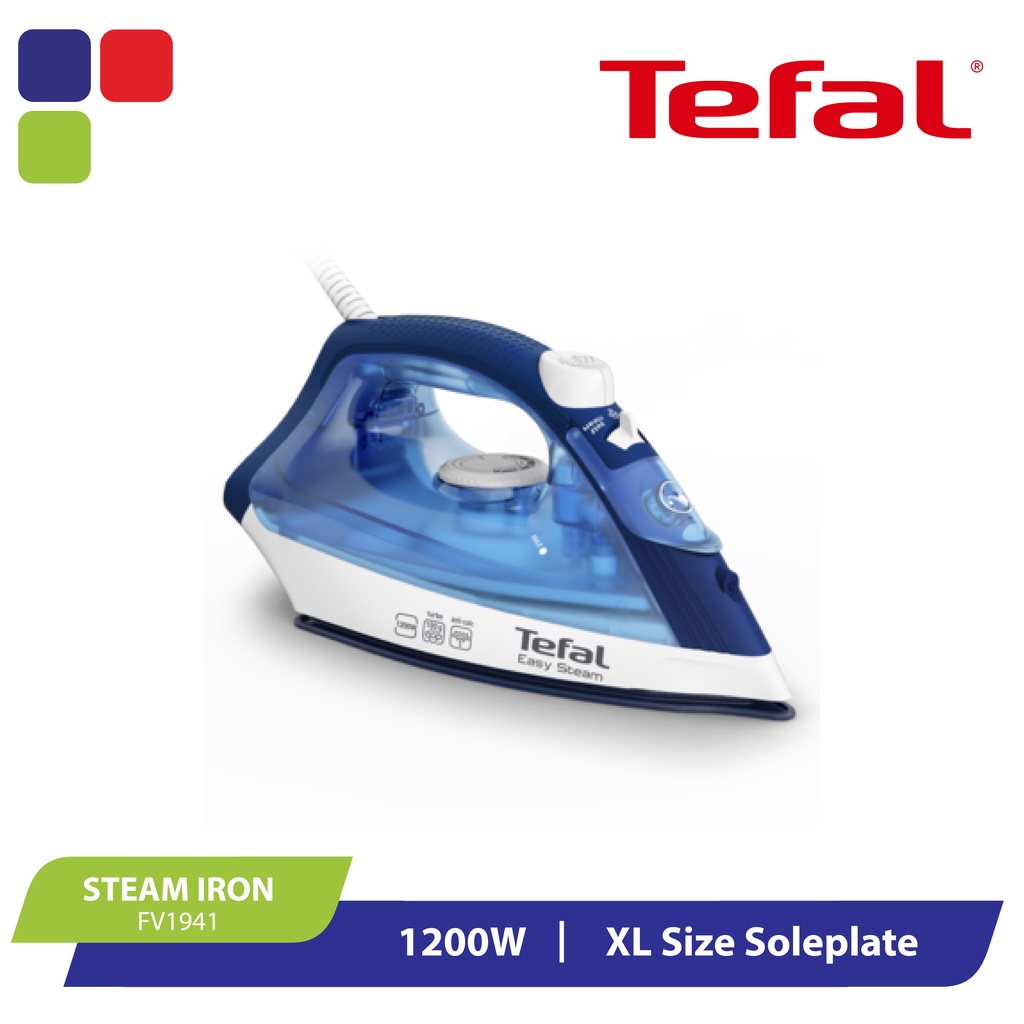Tefal Steam Iron Easy Steam Essential 2Blue FV1941 Shopee Malaysia