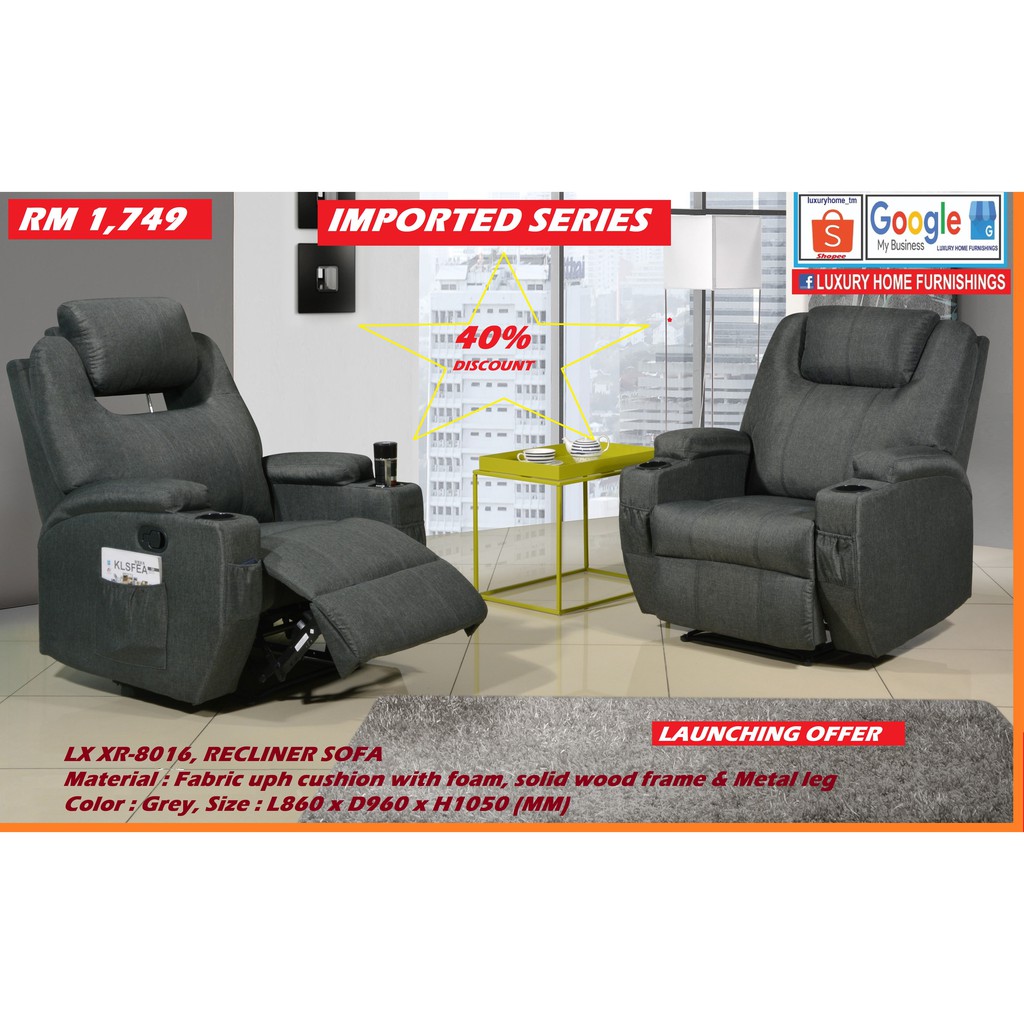 1( R) RECLINER SOFA SET, FABRIC, FULLY IMPORTED ** READY STOCK