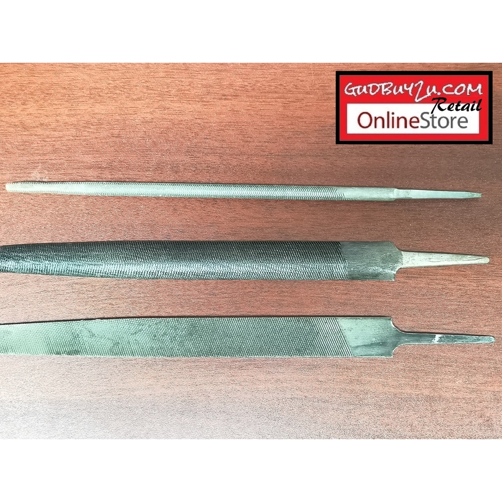 1 PC STEEL FILE FILES KIKIR BESI FLAT RATA / HALF ROUND SEMI ROUND ...