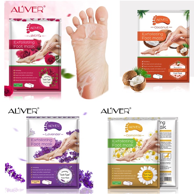 [Ready Stock MY] ALIVER Exfoliating Foot Mask 1 pair Shopee Malaysia