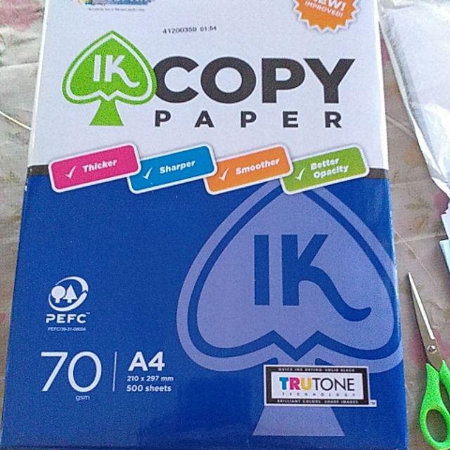 IK Copy A4 Paper 70gsm 500sheets Shopee Malaysia