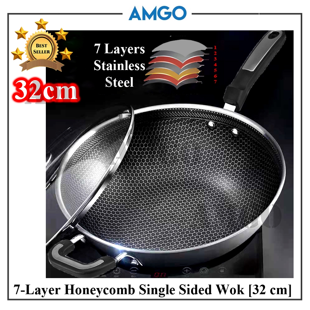 AMGO KATA 7 Layer Full Screen Single Sided 304 Stainless Steel Honey