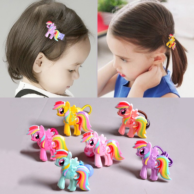 Baby Hairpins My Little Pony Elastic Hairband Girl Hairclips Kids