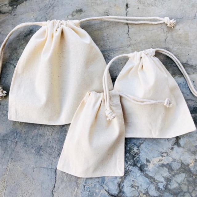Pouch - Cotton drawstring Pouch - Ready Stock with Wholesale Price ...