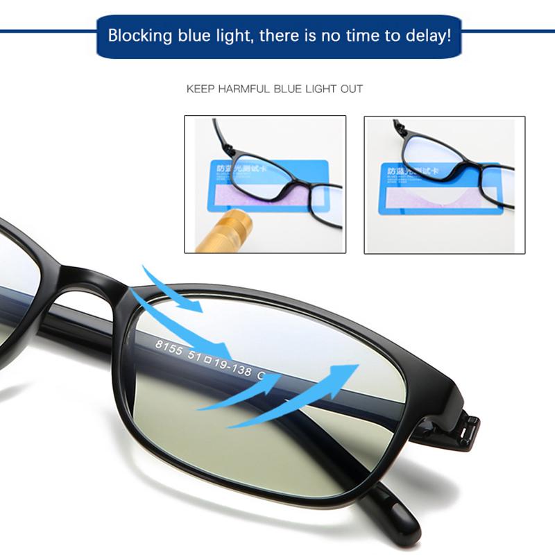 Filter Computer Glasses TR90 For Blocking UV Anti Blue Light Eyestrain