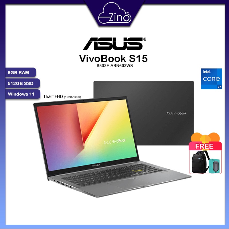 Asus Vivobook S15 S533e Abn603ws 156 Fhd Laptop Shopee Malaysia