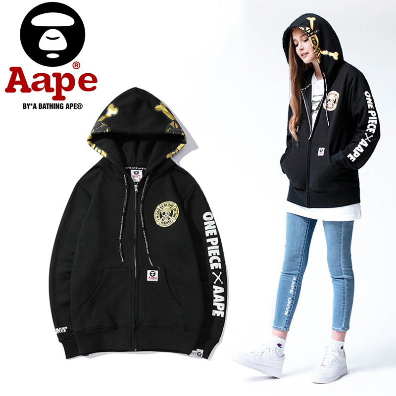 aape hoodie black