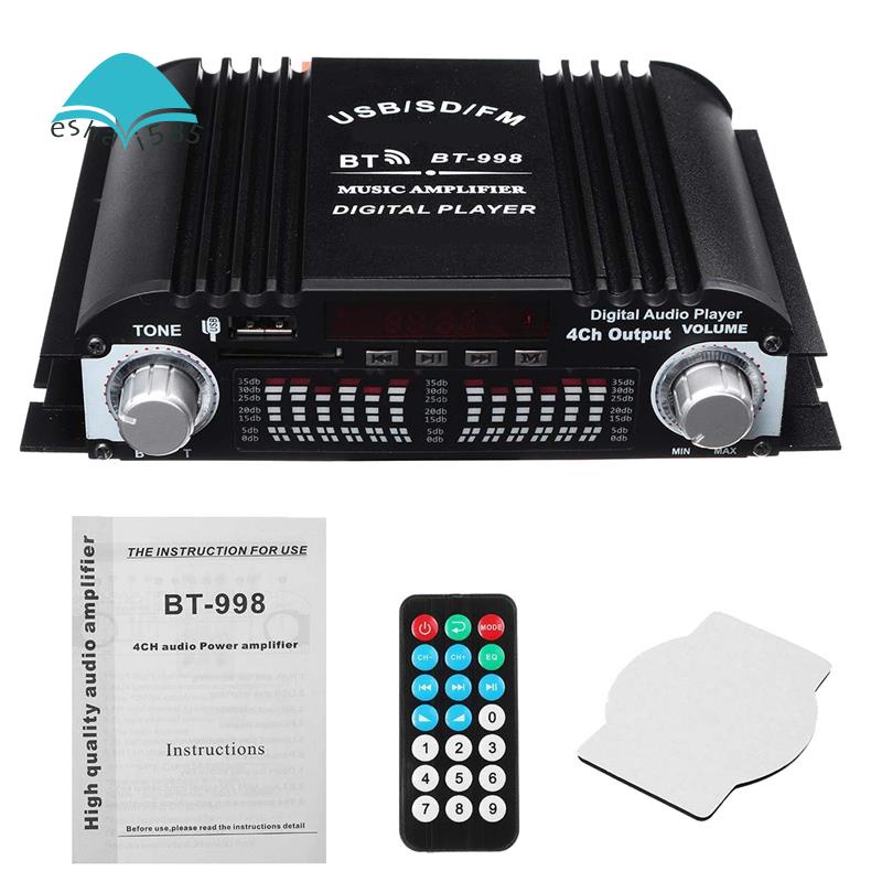 BT998 Audio Home Digital Amplifiers Car Audio Bass Power Bluetooth