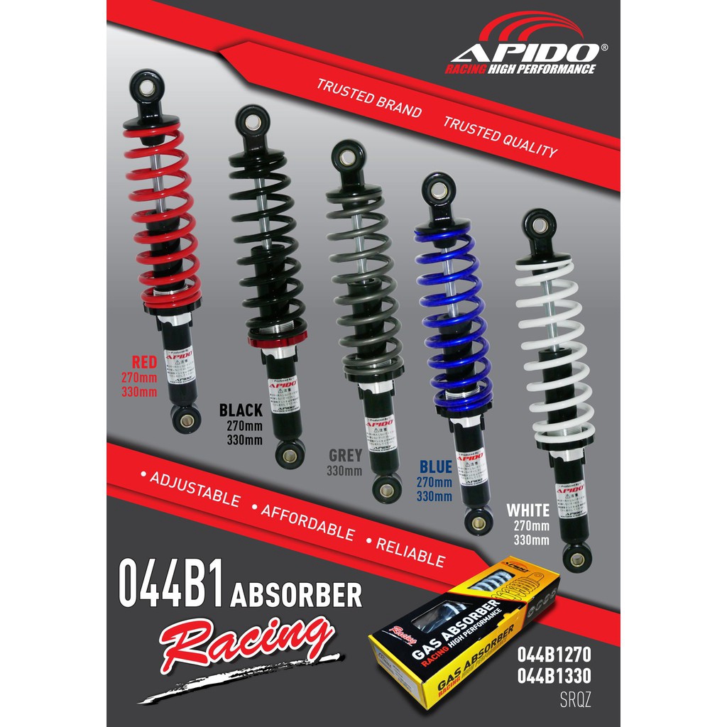 APIDO Gas Adjustable Absorber 270mm 330mm 340mm Suspension Honda EX5