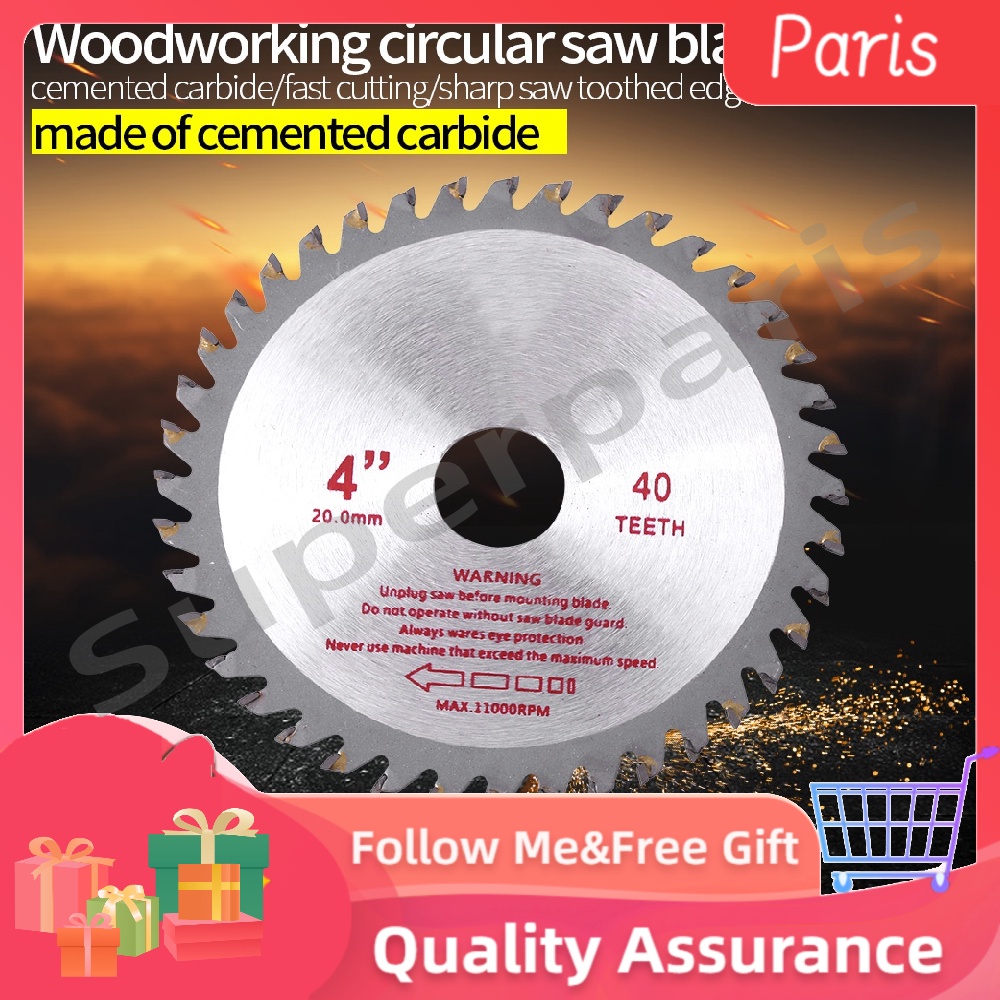 4inch Circular Saw Blade 105mm 40 Teeth Wood Cutting Tool Woodworking Bore 