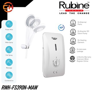 Rubine Rain Shower Set Water Heater Rwh Sse891d Rmp C W Dc Inverter Silent Booster Pump Matte Pewter Shopee Malaysia