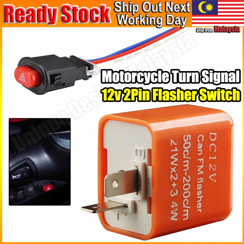 Flasher Blinker Relay for Motorcycle Motorbike Turn Signal Indicator Light 3 Pin Flasher Fix Relay 