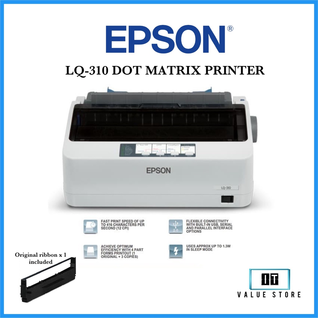 Epson Lq310 Dot Matrix Printer Original Full Set And New Shopee Malaysia 4346