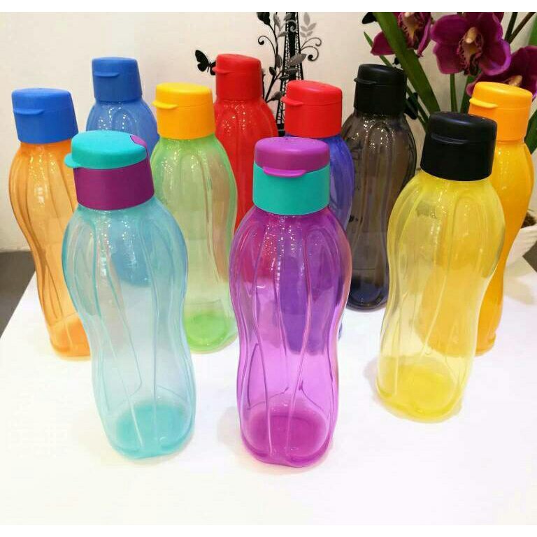 Tupperware Flip Top Eco Bottle 1L (Random Colour Sent) Botol Air 1L