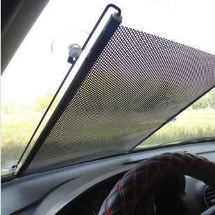 housesweet Retractable Car Windshield Visor UV Sun Shade Auto Front Rear Window Blinds Heat Insulation Sea View Pattern 