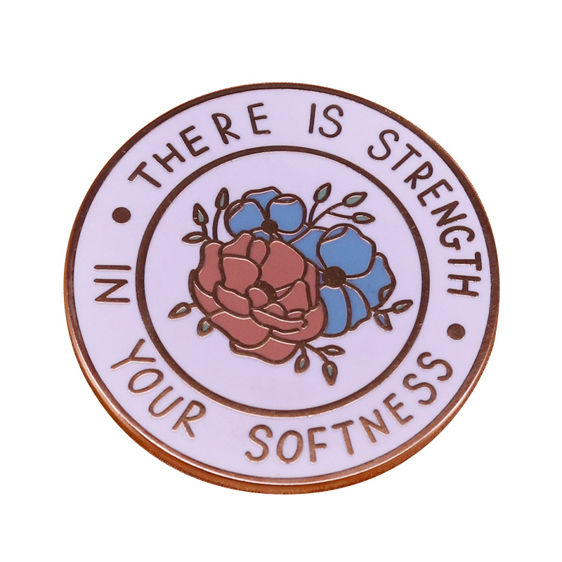 Strength In Your Softness Enamel Pin Beautiful Mental Health Positive
