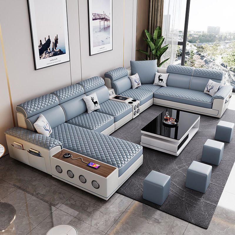 Fabric Sofa Simple Modern Size Living Room Corner Tech Fabric Sofa