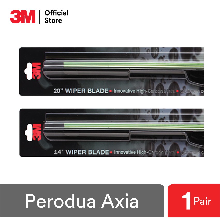 3M Wiper Blades, Perodua Axia UV Resistant Rubber (21"/14 