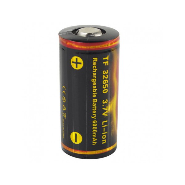 TrustFire 32650 Button Top Rechargeable Batteries 3.7V 6000mAh for Flashlight 【1PCS Included】 