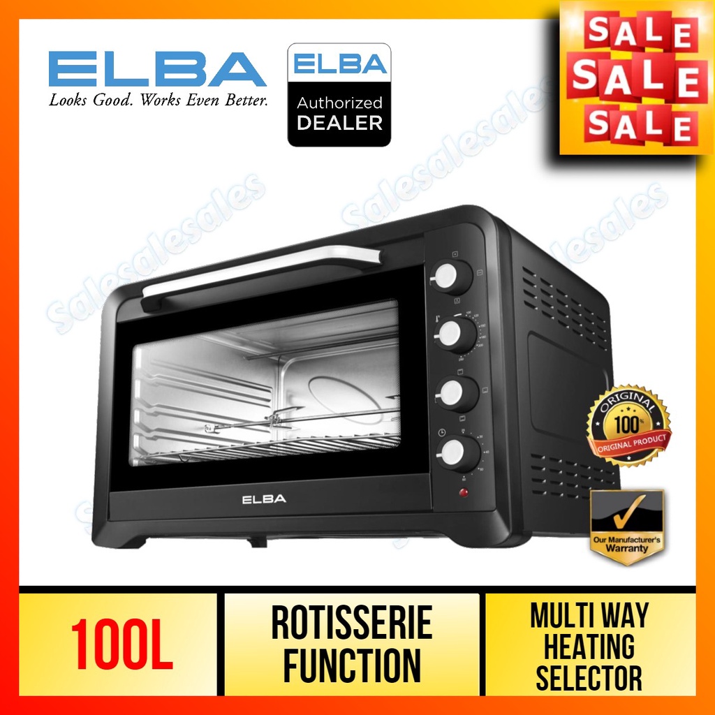 Elba 100l 60l 45l 35l Electric Oven With Rotisserie Ketuhar Elektrik Shopee Malaysia