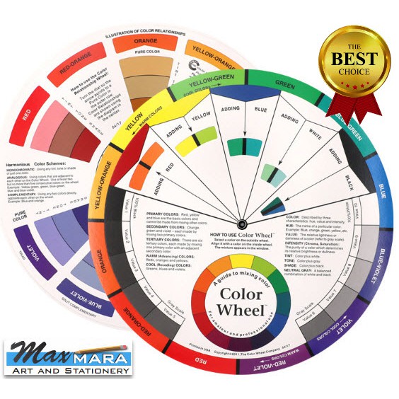 (Maxmara Art & Stationery) Rotate Color Wheel Card 23.5cm Diameter ...