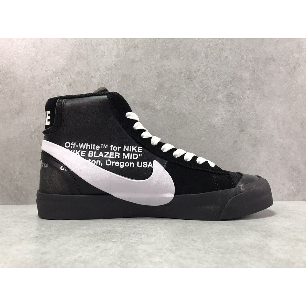 nike blazer mid black off white