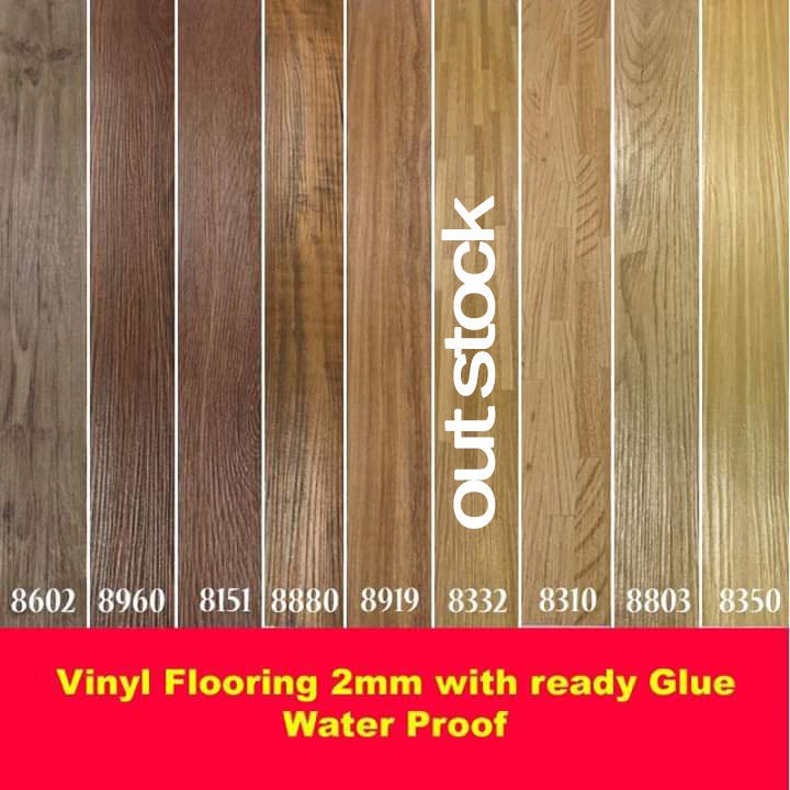 Self Adhesive Self Stick Vinyl Floor Water Proof 16 Pcs X 36 X