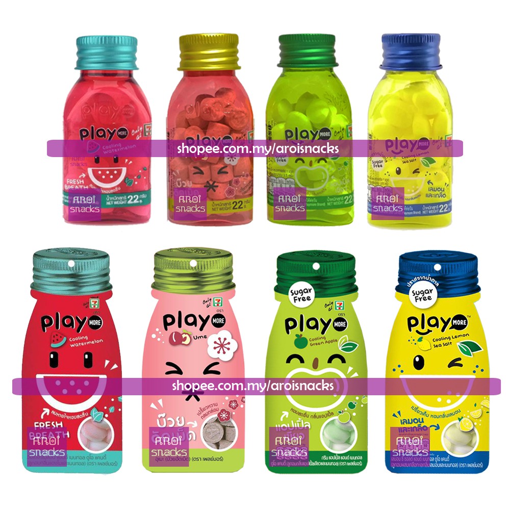 Thailand Playmore Candy (12g/22g) Watermelon Menthol Candy, Chinese