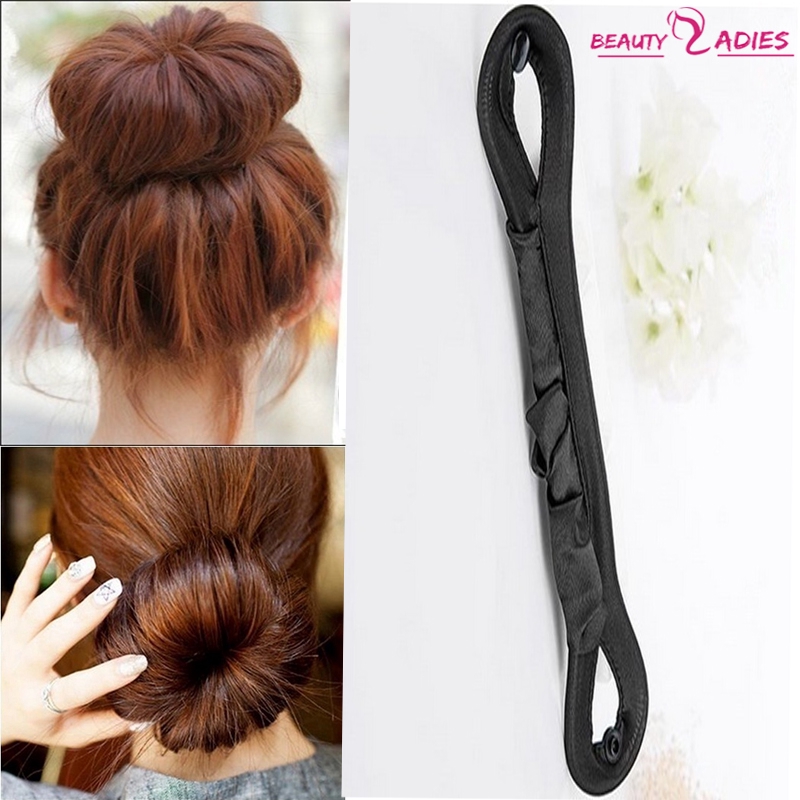Women Cloth Wrapped Hair Donut Bun Clip Hair Twist Holder Diy Hair