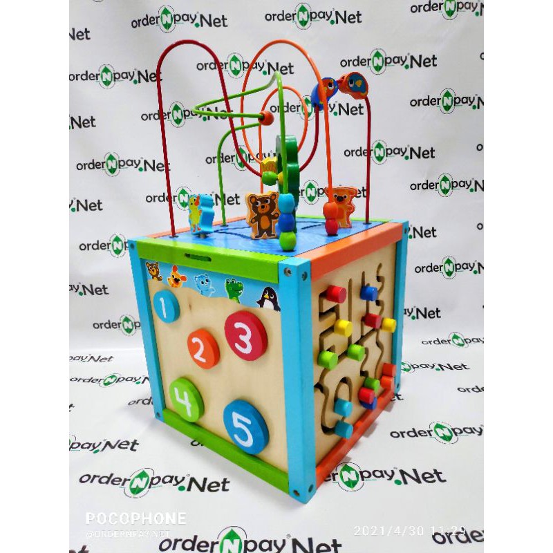 Preloved Imaginarium 5 Way Giant Bead Maze Cube Activity Shopee Malaysia