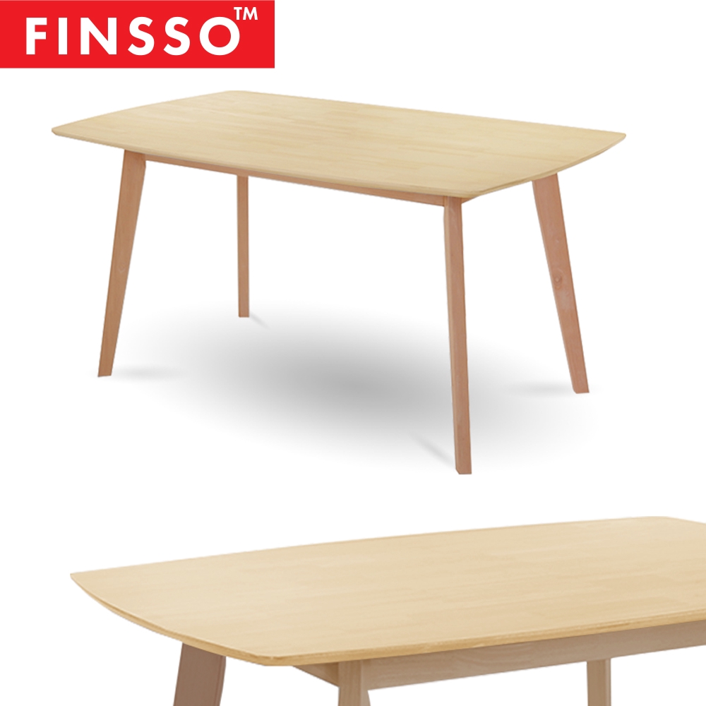 FINSSO: Ganda Rubber Solid Wood Dining Table Set With 4 Chairs/ meja makan/ 餐桌