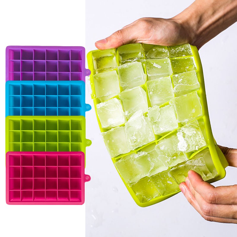 Silicone 15/24 Grids Ice Cube Maker DIY Ice Cube Mold Ice Tray Home Mould Set 