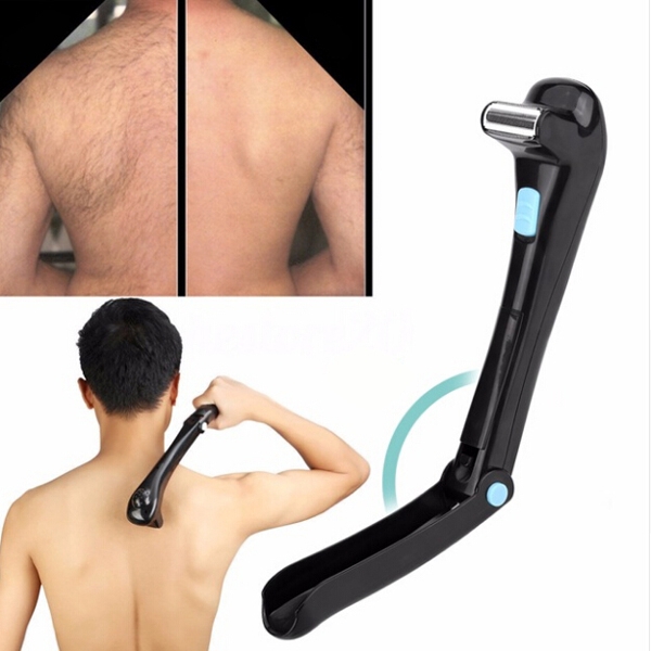 Electric Back Hair Shaver Razor Cordless Folding Body Hair Trimmer