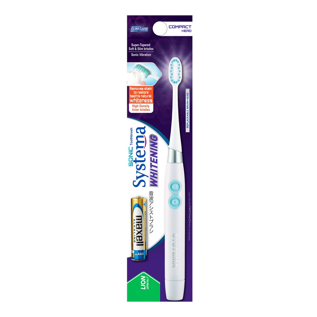 systema sonic brilliant black toothbrush