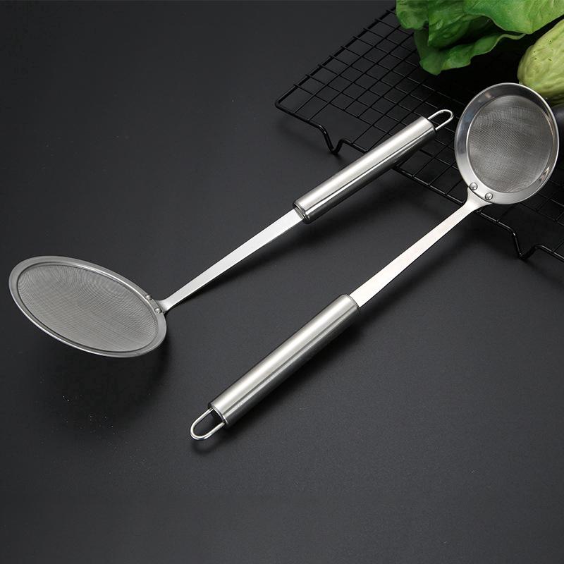 Stainless steel filter Spoon kitchen gadget oil spill spoon filter
