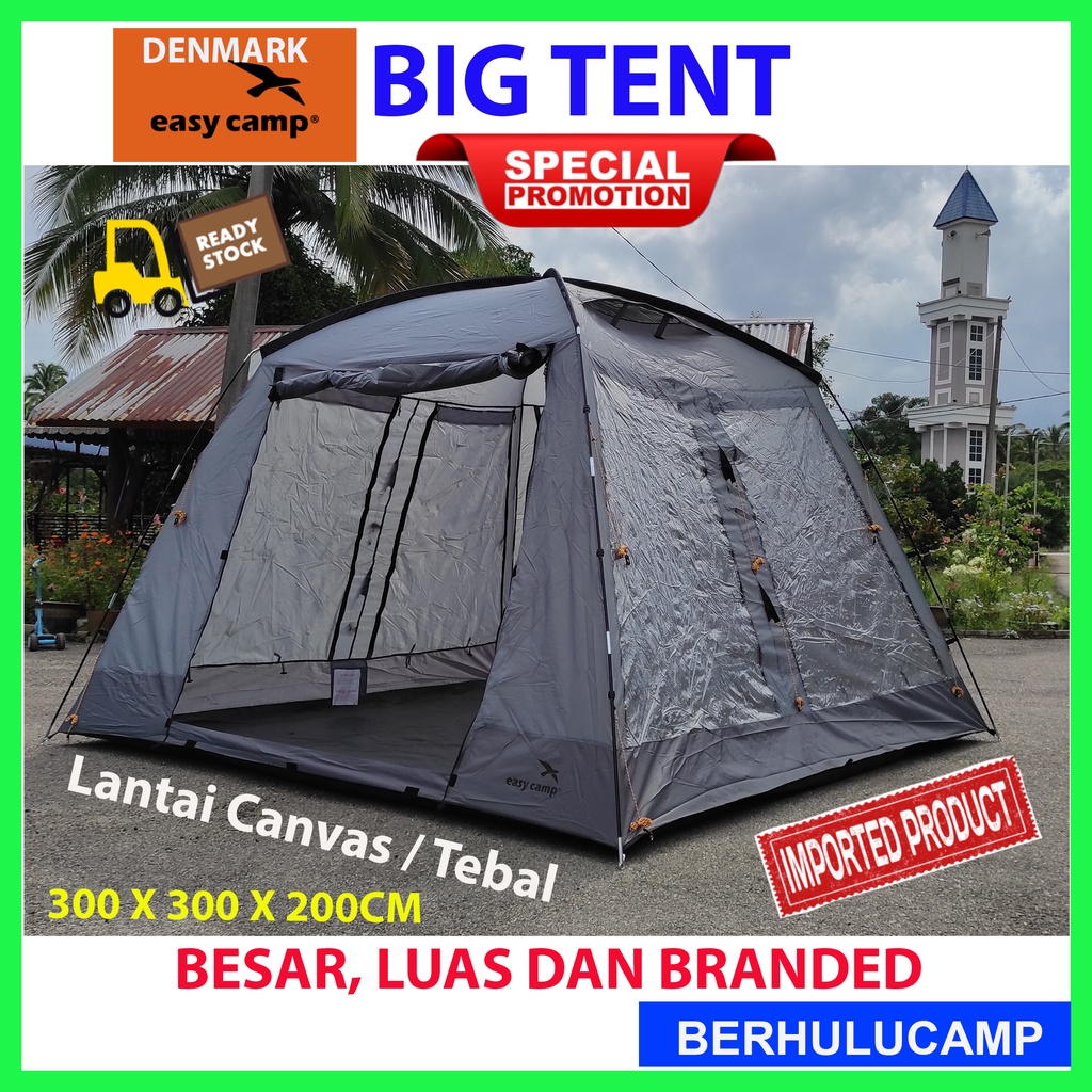 10 Pax Camping Tent  Khemah Camping Outdoor Tent Family Tent Easy Camp Canvas Khemah Unta