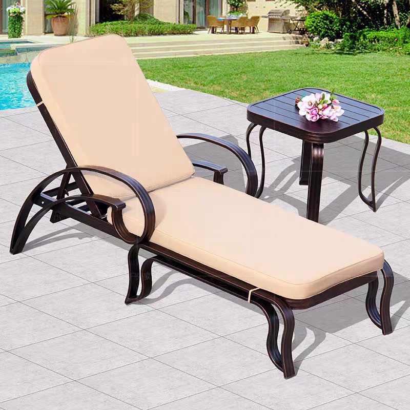 Outdoor Furniture Simple modern outdoor swimming pool deck chair Outdoor swimming pool deck