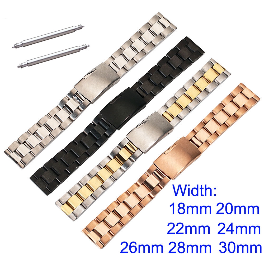 18mm steel watch strap