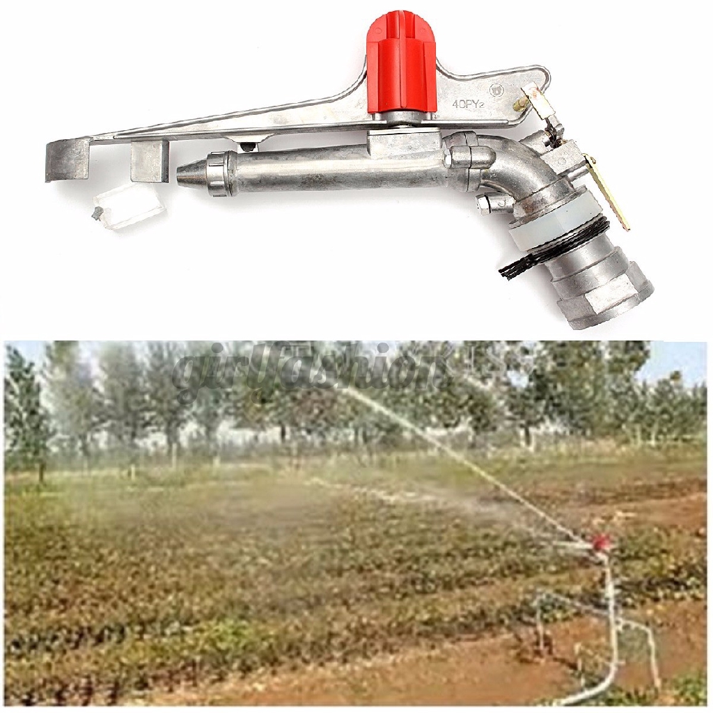 1PC 360° Adjustable Impact Sprinkler Gun Large Area Water Irrigation Spray Tool