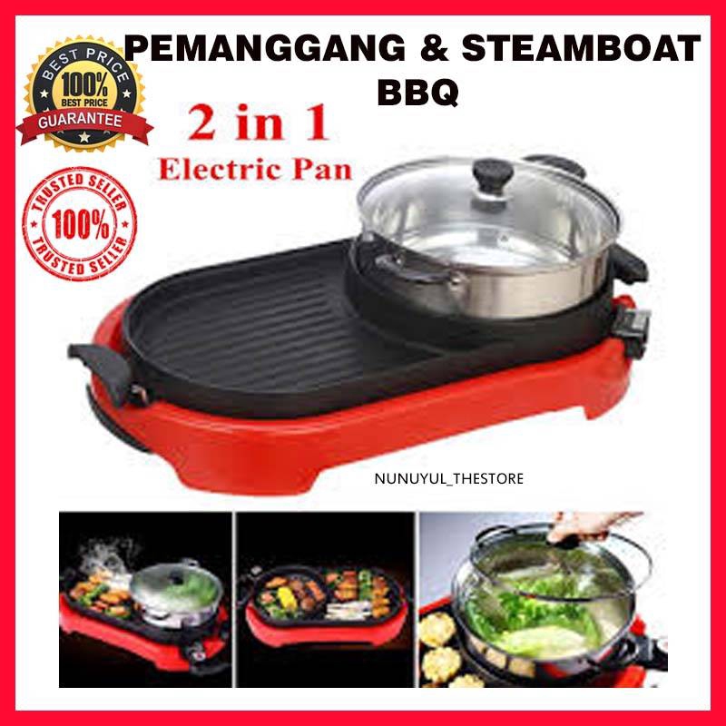 PEMANGGANG ELEKTRIK BBQ / 2 IN 1 BBQ Korean Electronic Pan Grill