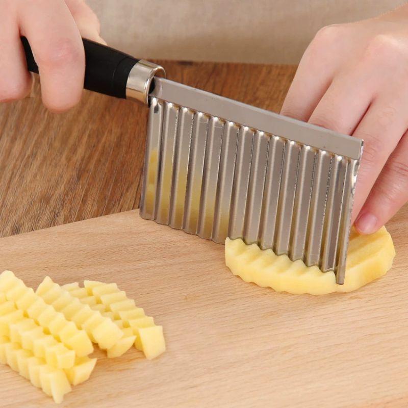 Potato fries shape tool Stainless Steel Potatvy Edged Knife Gadget Potato Cutter Peeler Cooking Knives 薯条形状刀