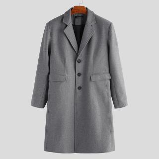 Men's Vintage Winter Long Single Breasted Warm Coat