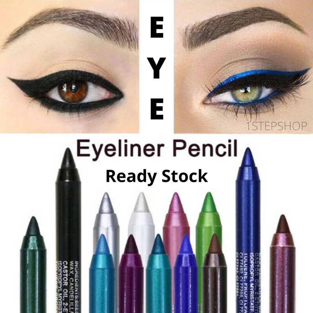 Wine red green blue purple silver pink eyeliner eyepen Waterproof Long-lasting Eye Shadows Pencil
