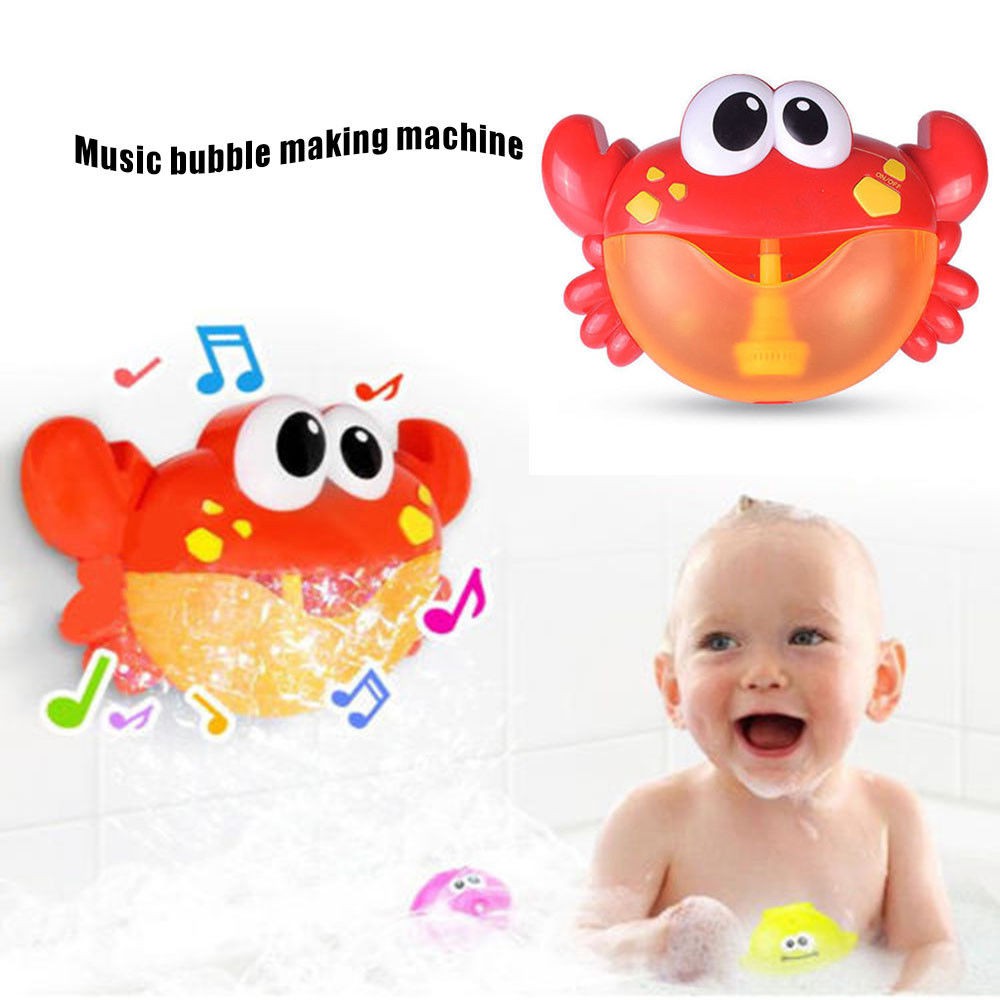 music bath bubble maker machine crab frog automatic toy for baby kids